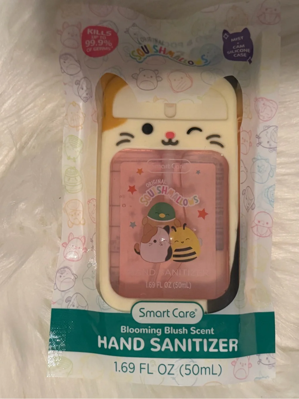 Smart Care Blooming Blush Scent Hand Sanitizer with Cute Cat Holder - Pink